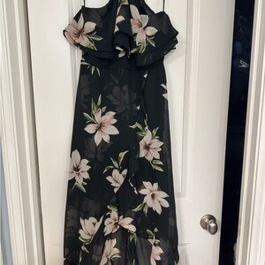 Floral Black Maxi Dress
